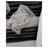 100 Pack 36\" Aluminum Deck Balusters,3/4\" Round Aluminum Balusters for Deck Railing,with Screws & Connectors,Black Deck Rail Spindles for Wood/Composite Fencing - Retail: $160