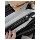 100 Pack 36\" Aluminum Deck Balusters,3/4\" Round Aluminum Balusters for Deck Railing,with Screws & Connectors,Black Deck Rail Spindles for Wood/Composite Fencing - Retail: $160