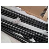 100 Pack 36\" Aluminum Deck Balusters,3/4\" Round Aluminum Balusters for Deck Railing,with Screws & Connectors,Black Deck Rail Spindles for Wood/Composite Fencing - Retail: $160