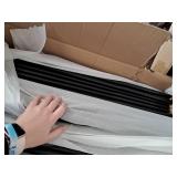 100 Pack 36\" Aluminum Deck Balusters,3/4\" Round Aluminum Balusters for Deck Railing,with Screws & Connectors,Black Deck Rail Spindles for Wood/Composite Fencing - Retail: $160