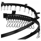 Curved Ceiling Curtain Track Bendable Mount for Curtain Rail Bunk Bed Bay Window Room Divider Flexible Straight (32.8 Feet/ 10 Meters, Black) - Retail: $40