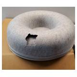 Peekaboo Cat Cave for Multiple & Large Cats Up to 30-45 Lbs, Scratch Detachable & Washable Tunnel Bed, Comfy Donut Cat Cave (Light Gray, Large). HOLE ON THE BACKSIDE. - Retail: $65