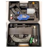 Turbo Jet HydroX5 Pro Portable Cordless Pressure Washer (21V 3000mAh Battery), 6-in-1 Nozzle, Dual Water Source, 16ft Detachable Hose - Retail: $119