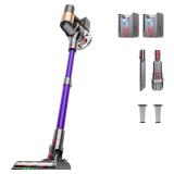 Cordless Vacuum Cleaner, 2 Batteries 120 Mins Runtime 45Kpa 550W, Stick Vacuum with Anti-Tangle Design, Self-Standing, Vacuum Cleaners for Home, Hardwood Floor, Carpet, Pet Hair - Retail: $130