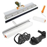 Self-Leveling DIY Tool Kit, Including Stainless Steel Scraper Self-Leveling Rake, Floor Construction Roller Nail Shoes, Epoxy Floor Paint Tools - Retail: $50