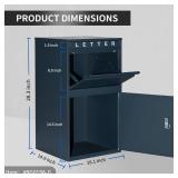 Package Delivery Boxes for Outside, Large Mailbox for Parcel, Galvanized Steel Parcel Mailbox, Wall Mounted Lockable Anti-Theft for Porch,Curbside,BG019A-Gray - Retail: $220