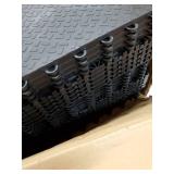 Garage Floor Tiles Interlocking Garage Flooring Tiles Pack of 48 Car Antislip Oil and Stain Resistant 40000 LBS Load Capacity 12x12 Inch Black Color - Retail: $110