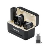 Wireless Lavalier Microphone for iPhone iPad Android With Charging Case 80h Battery Life, Noise Cancellation, 164ft Range Plug-Play Clip On Lapel Mic for Youtube, Video Recording, Vlog, Live Streaming