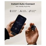 Wireless Lavalier Microphone for iPhone iPad Android With Charging Case 80h Battery Life, Noise Cancellation, 164ft Range Plug-Play Clip On Lapel Mic for Youtube, Video Recording, Vlog, Live Streaming