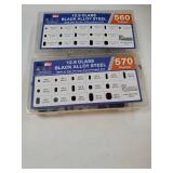 1130PCS Set Screws, 32 Sizes Metric & SAE Set Screw Assortment Kit, Allen Head Socket Hex Grub Screws for Bathroom Fixtures, Door Handles, Alloy Steel Black (M3-M8, 1/8-40 to 5/16"-18)"