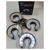 KINGTOP LED Golf Hole Lights (4-Pack) - Battery Operated, Anti-Glare Lens, Glow in The Dark Putting Cup Light, Easy C-Shaped Installation, Ideal for Night Golf, Putting Green Parties - Retail: $36