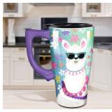 Llama Ceramic Travel Mug - Retail: $22