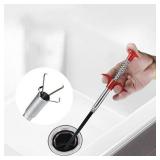 DR.PEN Flexible Grabber Claw Pick Up Reacher Tool (Drain Clog Remove Tool), With 4 Claws Bendable Hose Pickup Reaching Assist Tool for Litter Pick, Home and Kitchen Sink, Drains, Toilet (35.4 inch) - 