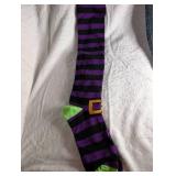 Halloween Witch Striped Knee-High Socks