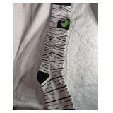 Halloween Mummy Socks with Green Eyes