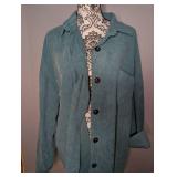 Turquoise Corduroy Button-Up Shirt - Size 2XL