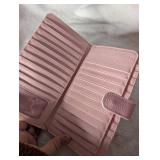 Pink Butterfly Card Organizer Wallet