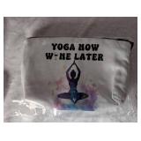 Yoga Now Wine Later Makeup Bag