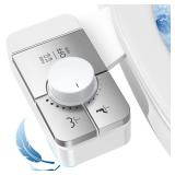Veken Bidet Attachment for Toilet - Ultra-Slim Self Cleaning Fresh Cold Water Sprayer Bidets for Existing Toilets Seat Baday Beday Badette Bedette with Dual Nozzle for Feminine and Posterior Wash Reta