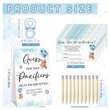 512 Pcs Baby Shower Games Guess How Many Pacifiers Greenery Game Sign 100 Small Guessing Games 10 HB Pencils 750ml Milk Bottle 400 Acrylic Pacifiers Decoration Guest Gender Reveal(Blue,Bear) Retail $2