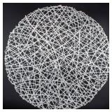 Silver Round Placemats for Dinner Table Set of 6 Metallic Hollow Out Line Circle Table Mats Vinyl Place Mats for Table Decor Wedding Accent Centerpiece Retail $17.98