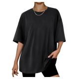 Athletic Tops Spring Workout T Shirts Short Sleeve Gym Clothes 2024 Fashion Black 3XL Retail $13.49