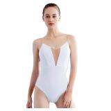 Ballerina White Leotards for Women Ballet, Dance, Gymnastics, Aerial Yoga, Jazz White XL Retail $19.90