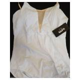 Ballerina White Leotards for Women Ballet, Dance, Gymnastics, Aerial Yoga, Jazz White XL Retail $19.90