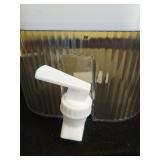 Fridge Shelf Friendly Plastic Beverage Dispenser with White Lid