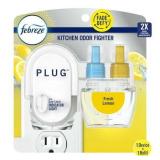 Febreze Plug Odor-Fighting Air Freshener Kitchen Lemon Scent  Starter Kit & 1 Refill  0.87 fl oz - Retail: $7