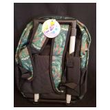UFNDC 4PCS Kids Rolling Backpack for Boys, Cute Camouflage Dinosaur Wheeled Bookbagï¼Roller School Bag with Wheels for Elementary Preschool Travel - Retail: $37