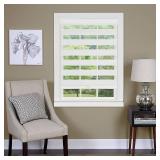 Achim Celestial Indoor Cordless White Polyester Light Filtering Window Zebra Shade  72  L x 36  W - Retail: $61