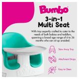 Bumbo 3-in-1 Multi-Seat for 6 to 36 Months, Travel Baby Feeding & Play Floor Seat, All-in-One Portable Booster with Tray & Toddler High Chair, Aqua - Retail: $70