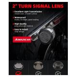 Amazicha 1157 LED Motorcycle Turn Signals 2\" Bullet Front Rear Turn Signals Lens Covers Kit Compatible for Harley Touring Street Glide Dyna Sportster Softail Electra Road Glide 1986-2024 - Retail: $3