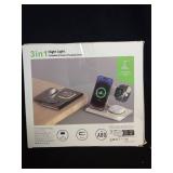 3 in 1 Foldable Charging Station for Apple Products,Wireless Charger for iPhone 17 16 15 14 13 12 Pro Max,Travel Dock Adapter&Light for iWatch Series 11 10 9 Ultra 3/2 SE 3/2,for AirPods 4 3 2 Pro 3/2