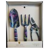3pc Shears Gardening Tool Set Dark Palm Banana Tropical Blue - Thresholdâ¢ - Retail: $25