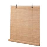 Bamboo Blinds for Interior Windows, Easy to Install Bamboo Shades for Indoor Windows, Custom Roller Shades for Indoor Window and Outdoor Patio, 23\" W x 48\" H - Retail: $20