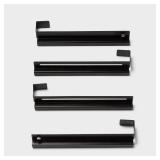 Undershelf Rail Storage Kit - Brightroomâ¢: Steel Shelf Dividers, Black Utility Shelf Parts, 8-Piece Set - Retail: $15