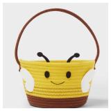 Circular Rope Decorative Easter Basket Bee Brown/Yellow - Spritzâ¢ - Retail: $10