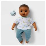 14\" Boy Baby Doll - Dark Brown Hair + Brown Eyes - Gigglescapeâ¢ - Retail: $10