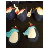 10 Fabric Penguin with Pink Vest or Scarfs Christmas Tree Ornament - Wondershopâ¢ - Retail: $18