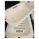 White Bathroom Storage Set with Paper Towel Holders - Retail: $24