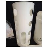 White Bathroom Storage Set with Paper Towel Holders - Retail: $24