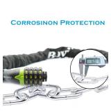Boviisky Bike Chain Lock, 4 Digit Resettable Combination Heavy Duty Bicycle Chain Lock,3 Feet Long. - Retail: $17