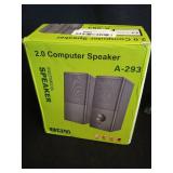 ROSON Computer Speaker, Compact Size Speaker with Headphone Jack, Enhanced Bass and Volume Control, Stereo 2.0 USB Powered 3.5mm Aux Multimedia Speakers for Laptop/Desktop/Tablets/Phone - Retail: $30