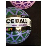 Set of 2 - LED Bounce Ball Fidget Toy Set - Purple and Green - Retail: $10