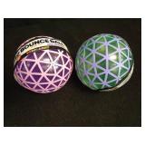 Set of 2 - LED Bounce Ball Fidget Toy Set - Purple and Green - Retail: $10