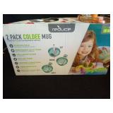 Reduce 2-Pack Coldee Mug Set with Spill-Proof Straws - Retail: $25
