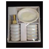 Vintage Opalescent Bathroom Set - Retail: $30