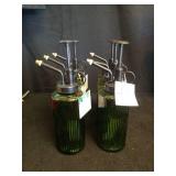 Vintage Green Glass Plant Mister Set of 6  - Retail: $35